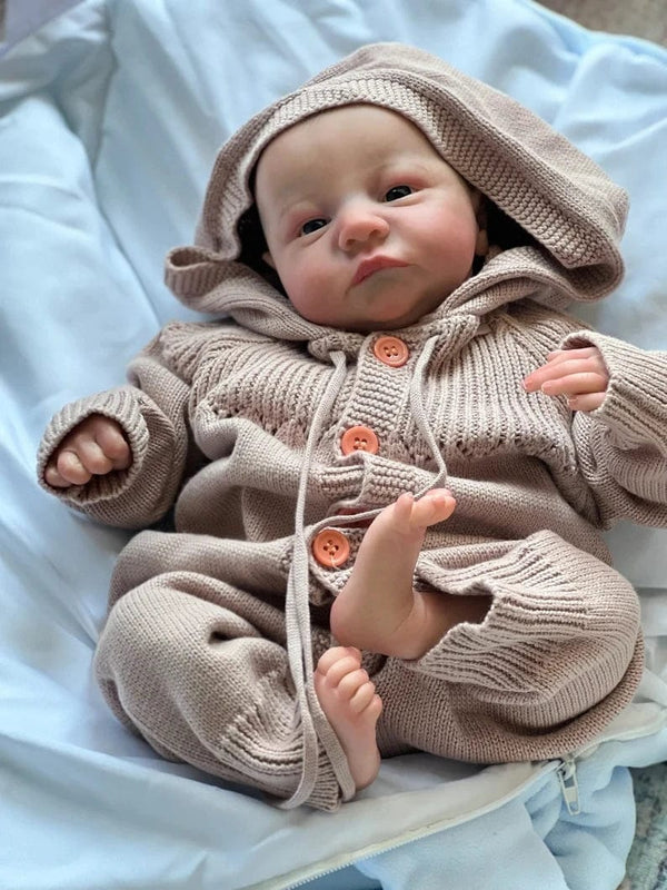 Planet Gates NPK 19inch Already Painted Finished Reborn Baby Doll Levi Awake Newborn Baby Size 3D Skin Visible Veins Collectible Art Doll