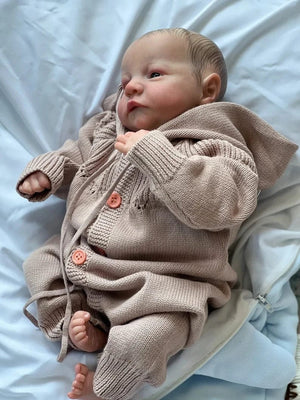 Planet Gates NPK 19inch Already Painted Finished Reborn Baby Doll Levi Awake Newborn Baby Size 3D Skin Visible Veins Collectible Art Doll