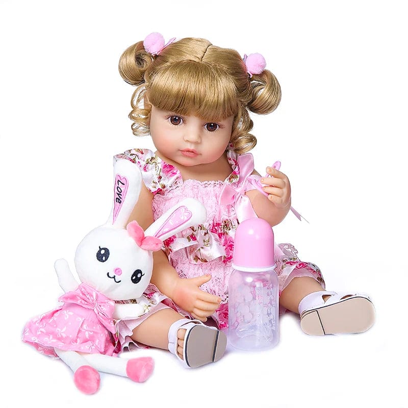 Planet Gates NPK 50CM Full Body Soft Silicone Popular Sweet Face Reborn Toddler Baby Girl Doll Birthday Christmas Gift High Quality Doll