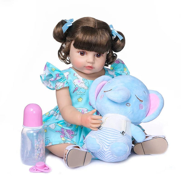 Planet Gates NPK 50CM Full Body Soft Silicone Popular Sweet Face Reborn Toddler Baby Girl Doll Birthday Christmas Gift High Quality Doll