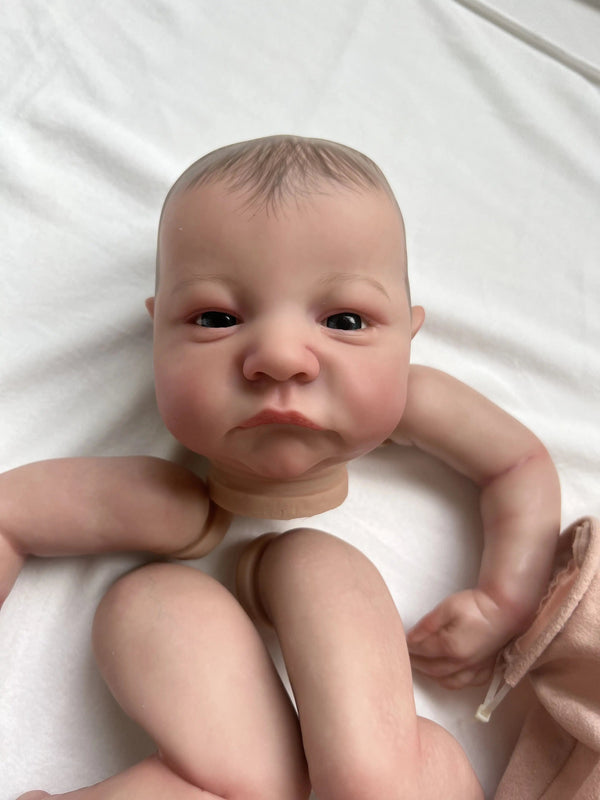 Planet Gates NPK19inch Already Painted Reborn Doll Parts Levi Awake Lifelike Baby 3D Painting with Visible Veins  Cloth Body Included