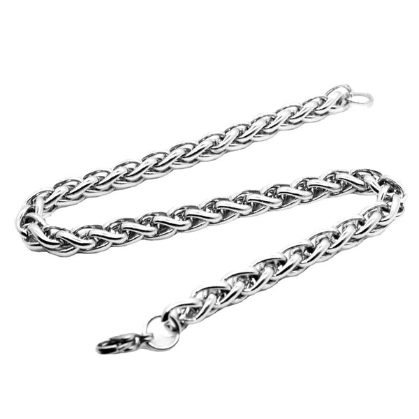 Planet Gates nSL00161 / 23cm / 5mm Fashion Titanium Steel Bracelet Men's Punk Stainless Steel Keel Bracelet Hip Hop Men's and Women's Stainless Steel Bracelet Gift