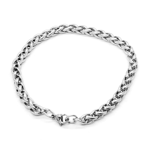 Planet Gates nSL00161 / 23cm / 5mm Fashion Titanium Steel Bracelet Men's Punk Stainless Steel Keel Bracelet Hip Hop Men's and Women's Stainless Steel Bracelet Gift