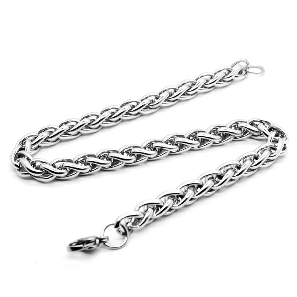 Planet Gates nSL00161 / 23cm / 5mm Fashion Titanium Steel Bracelet Men's Punk Stainless Steel Keel Bracelet Hip Hop Men's and Women's Stainless Steel Bracelet Gift