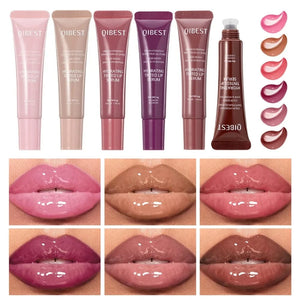 Planet Gates Nude Brown Plumping Lip Gloss Moisturising Colored Lip Serum Transparent Fullness Lips Tint Soft Tube Make Up Beauty Lips Care