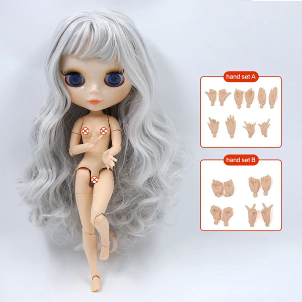 Planet Gates nude doll ABhands 2 / 30cm height ICY DBS Blyth doll White Skin Glossy face Matte face Joint body with hand set A&B 1/6 bjd suitable diy makeup Special price