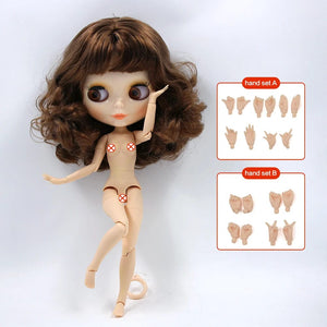 Planet Gates nude doll ABhands / 30cm height ICY DBS Blyth doll White Skin Glossy face Matte face Joint body with hand set A&B 1/6 bjd suitable diy makeup Special price