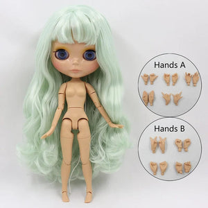 Planet Gates nude doll with hands 12 ICY DBS Blyth doll 1/6 bjd joint body tan skin doll glossy face 30cm toy random eyes colors