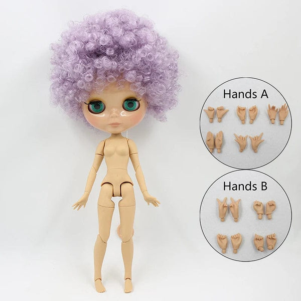 Planet Gates nude doll with hands 3 ICY DBS Blyth doll 1/6 bjd joint body tan skin doll glossy face 30cm toy random eyes colors