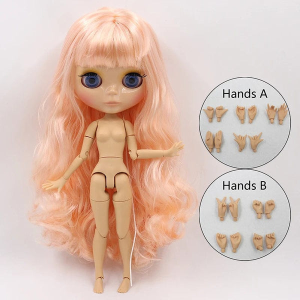 Planet Gates nude doll with hands 5 ICY DBS Blyth doll 1/6 bjd joint body tan skin doll glossy face 30cm toy random eyes colors