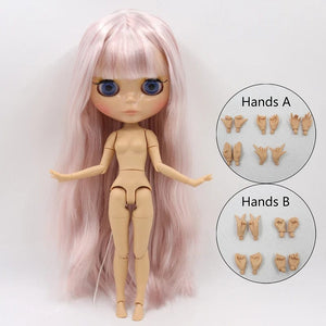 Planet Gates nude doll with hands 7 ICY DBS Blyth doll 1/6 bjd joint body tan skin doll glossy face 30cm toy random eyes colors