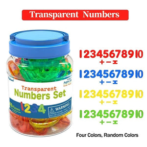 Planet Gates Numbers Kids Colorful Transparent Letters Numbers Set Sensory Light Table Toy Counting Spelling Montessori Educational Mathematical Toy