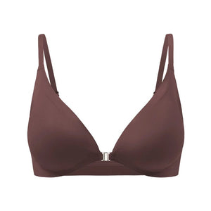 Planet Gates Nut-brown / L Hot Sale Bra with Front Opening Removeable Water Drop Cup Wireless Laser Cut Bra Brasier Para Mujer Women Seamless Bras