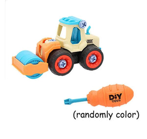 Planet Gates Nut Disassembly Loading Unloading Engineering Truck Excavator Bulldozer Montessori Education Toy Child Screw Creative Tool Car