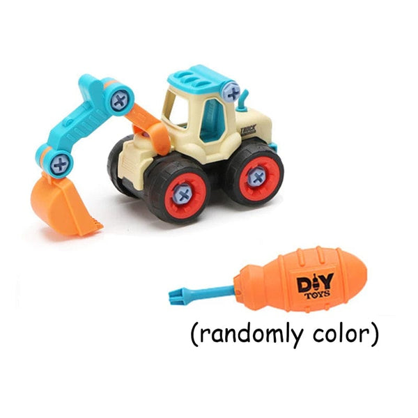 Planet Gates Nut Disassembly Loading Unloading Engineering Truck Excavator Bulldozer Montessori Education Toy Child Screw Creative Tool Car