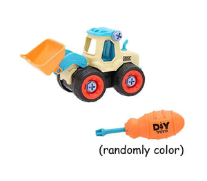 Planet Gates Nut Disassembly Loading Unloading Engineering Truck Excavator Bulldozer Montessori Education Toy Child Screw Creative Tool Car
