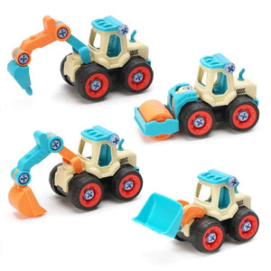 Planet Gates Nut Disassembly Loading Unloading Engineering Truck Excavator Bulldozer Montessori Education Toy Child Screw Creative Tool Car