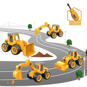 Planet Gates Nut Disassembly Loading Unloading Engineering Truck Excavator Bulldozer Montessori Education Toy Child Screw Creative Tool Car