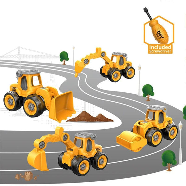 Planet Gates Nut Disassembly Loading Unloading Engineering Truck Excavator Bulldozer Montessori Education Toy Child Screw Creative Tool Car