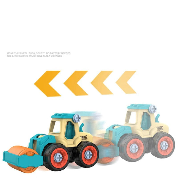 Planet Gates Nut Disassembly Loading Unloading Engineering Truck Excavator Bulldozer Montessori Education Toy Child Screw Creative Tool Car