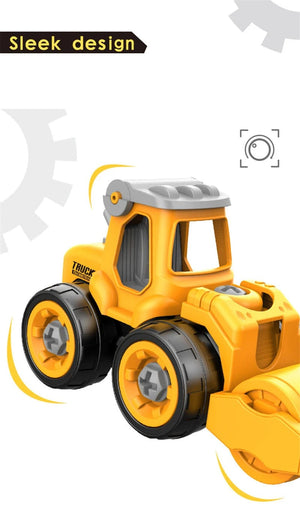 Planet Gates Nut Disassembly Loading Unloading Engineering Truck Excavator Bulldozer Montessori Education Toy Child Screw Creative Tool Car