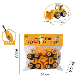 Planet Gates Nut Disassembly Loading Unloading Engineering Truck Excavator Bulldozer Montessori Education Toy Child Screw Creative Tool Car