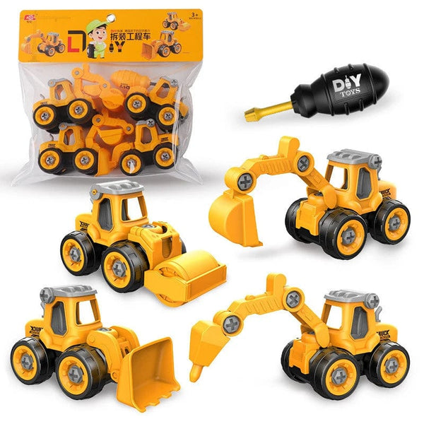 Planet Gates Nut Disassembly Loading Unloading Engineering Truck Excavator Bulldozer Montessori Education Toy Child Screw Creative Tool Car