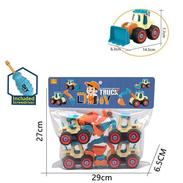 Planet Gates Nut Disassembly Loading Unloading Engineering Truck Excavator Bulldozer Montessori Education Toy Child Screw Creative Tool Car