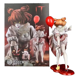 Planet Gates NV-Pennywise / with box NECA Pennywise Joker Action Figure Toy Doll Horror Halloween Christmas Gift 18cm Bookshelf Ornament