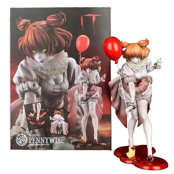 Planet Gates NV-Pennywise / with box NECA Pennywise Joker Action Figure Toy Doll Horror Halloween Christmas Gift 18cm Bookshelf Ornament