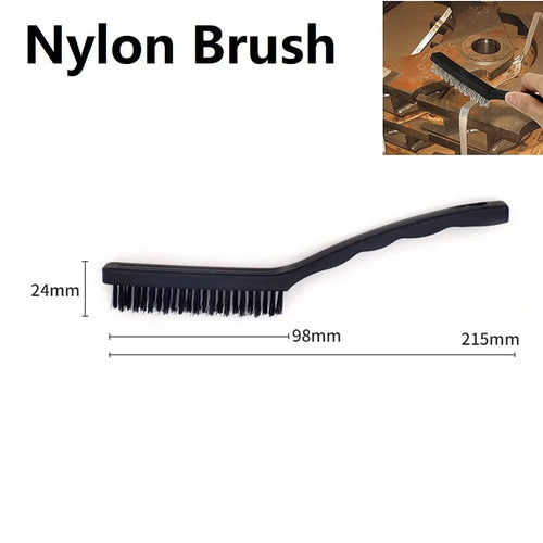 Planet Gates Nylon 1PC Mini Wire Brushes Brass Nylon Steel Brushes Micro Rusts Remover Paint Remove Metal Scrubbing Polishing Burring Hand Tools