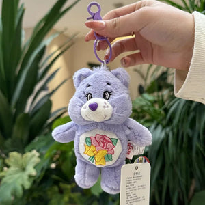 Planet Gates O / 15CM 15CM Miniso Kawaii Care Bears Key Chain Cartoon Cute Anime Pendant Genuine Rainbow Bear Plush Toy Children's Girl Birthday Gift