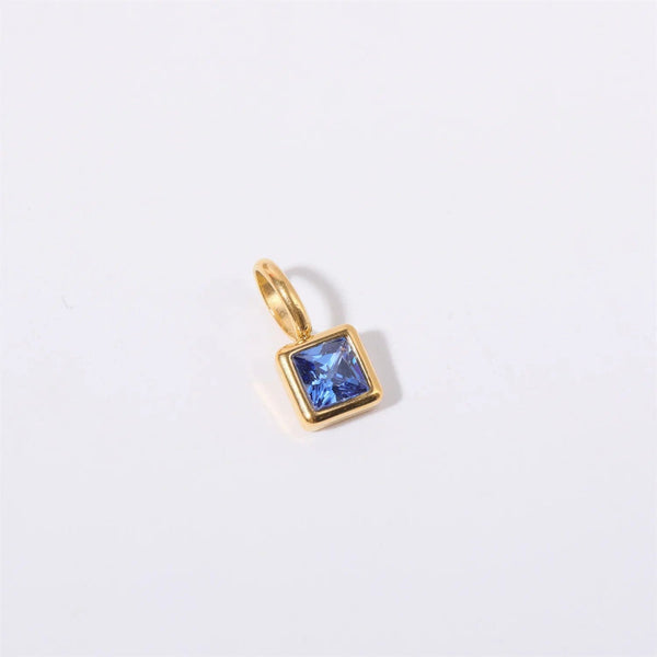 Planet Gates O chain Version B / 45cm / Gold Color | CHINA Colorful 12 Birthstone Pendant DIY Accessory Necklace Women's Square Colorful Zircon Pendant Clavicle