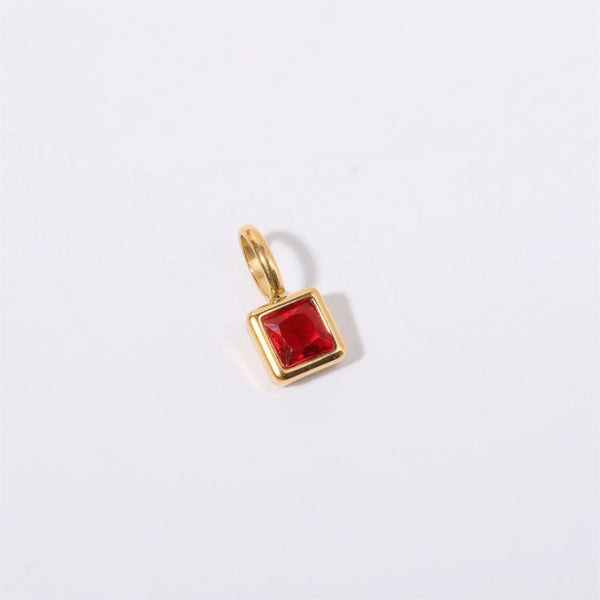 Planet Gates O chain Version B / 45cm / Gold Color | CHINA Colorful 12 Birthstone Pendant DIY Accessory Necklace Women's Square Colorful Zircon Pendant Clavicle