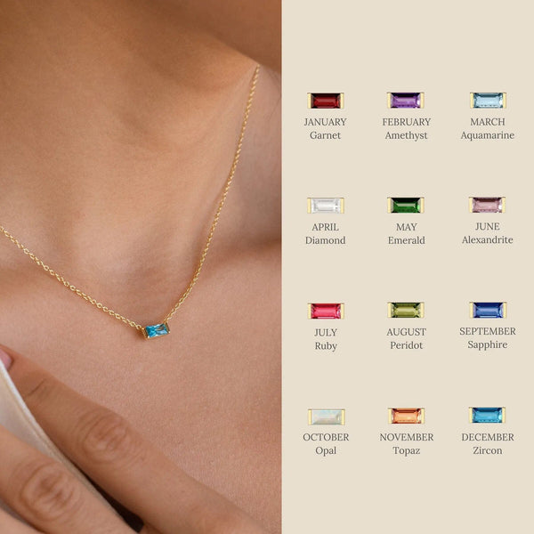 Planet Gates O chain Version B / 45cm / Gold Color | CHINA Colorful 12 Birthstone Pendant DIY Accessory Necklace Women's Square Colorful Zircon Pendant Clavicle