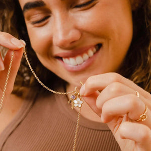 Planet Gates O chain Version B / 45cm / Gold Color | CHINA Colorful 12 Birthstone Pendant DIY Accessory Necklace Women's Square Colorful Zircon Pendant Clavicle