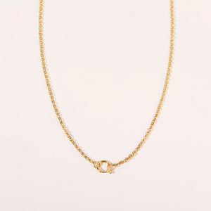 Planet Gates O chain Version B / 45cm / Gold Color | CHINA Colorful 12 Birthstone Pendant DIY Accessory Necklace Women's Square Colorful Zircon Pendant Clavicle