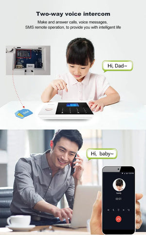 Planet Gates O / EU Plug PGST Residential Tuya Smart Gsm Wifi Alarm System for Home Wireless Security Alarm House Smart Life App Control work with ALexa