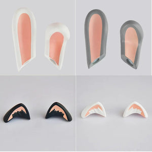 Planet Gates OB11 Doll Magnet black Cat's ears White Rabbit Ears Replacement Head Accessories For Nendoroids, Obitsu 11, Gsc Head, 1/12 Bjd