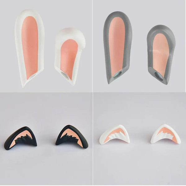 Planet Gates OB11 Doll Magnet black Cat's ears White Rabbit Ears Replacement Head Accessories For Nendoroids, Obitsu 11, Gsc Head, 1/12 Bjd