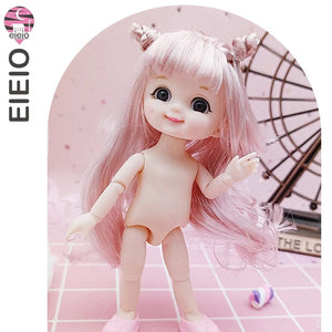 Planet Gates ob11 New BJD Doll 16cm 13 Joints Plastic Fashion Dolls Baby BODY Outfit Daily Casual Accessories ToyS for Girls Diy Gift