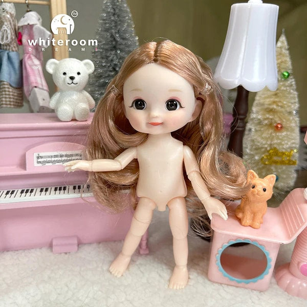 Planet Gates ob11 New BJD Doll 16cm 13 Joints Plastic Fashion Dolls Baby BODY Outfit Daily Casual Accessories ToyS for Girls Diy Gift