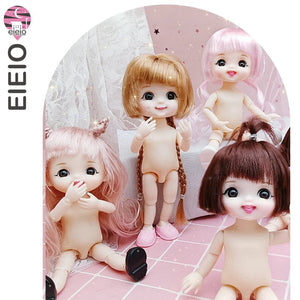 Planet Gates ob11 New BJD Doll 16cm 13 Joints Plastic Fashion Dolls Baby BODY Outfit Daily Casual Accessories ToyS for Girls Diy Gift