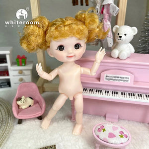 Planet Gates ob11 New BJD Doll 16cm 13 Joints Plastic Fashion Dolls Baby BODY Outfit Daily Casual Accessories ToyS for Girls Diy Gift