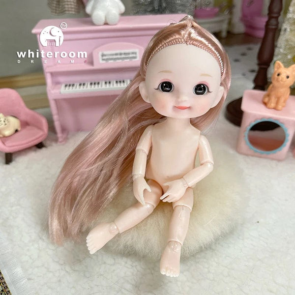 Planet Gates ob11 New BJD Doll 16cm 13 Joints Plastic Fashion Dolls Baby BODY Outfit Daily Casual Accessories ToyS for Girls Diy Gift