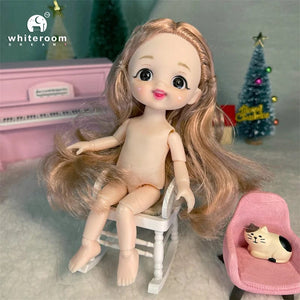 Planet Gates ob11 New BJD Doll 16cm 13 Joints Plastic Fashion Dolls Baby BODY Outfit Daily Casual Accessories ToyS for Girls Diy Gift