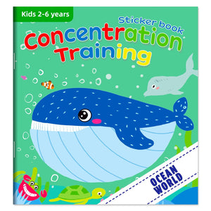 Planet Gates Ocean World Cognitive Game Kawaii Sticker Book Educational DIY Hand-on Puzzle Cartoon Animals Life Skill Learning Toddler Toys For Kids