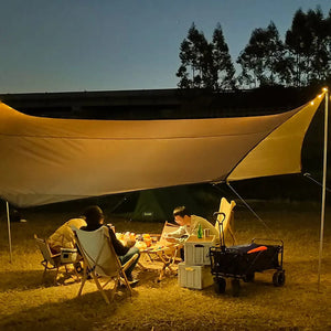 Planet Gates Octagon 5.1x5.1m Large Tarp Waterproof Shade Sail Sun Shelter Camping Awning Tent Sunshade Outdoor Garden Canopy Beach Tourist