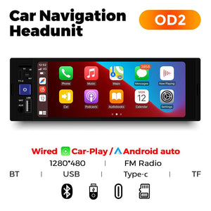 Planet Gates OD3-CAM003 1DIN 6.86 inch MP5 Wireless CarPlay Auto Car Intelligent System Multimedia Player Universal  FM Radio Stereo BT USB TF Autoradio