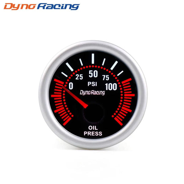 Planet Gates Oil press gauge PSI Dynoracing 2" 52mm Smoke lens Boost gauge bar psi Vacuum Water temp Oil temp Oil press Voltmeter Fuel level Tachometer rpm gauge